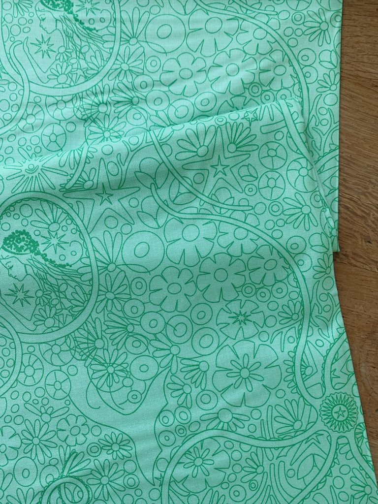 Andover Fabric Depths in Mint - Sun Print Luminance - Alison Glass