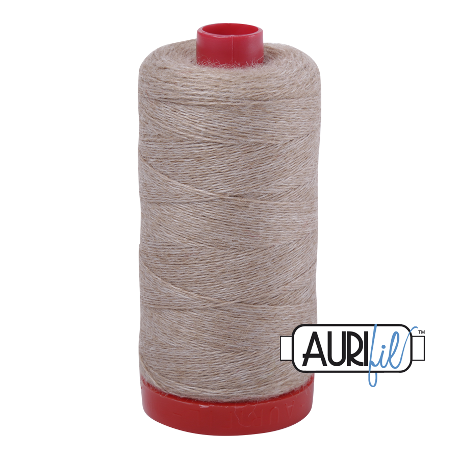 Aurifil Thread 8079 - Aurifil 12wt Lana Wool Thread - 350m Linen Heather