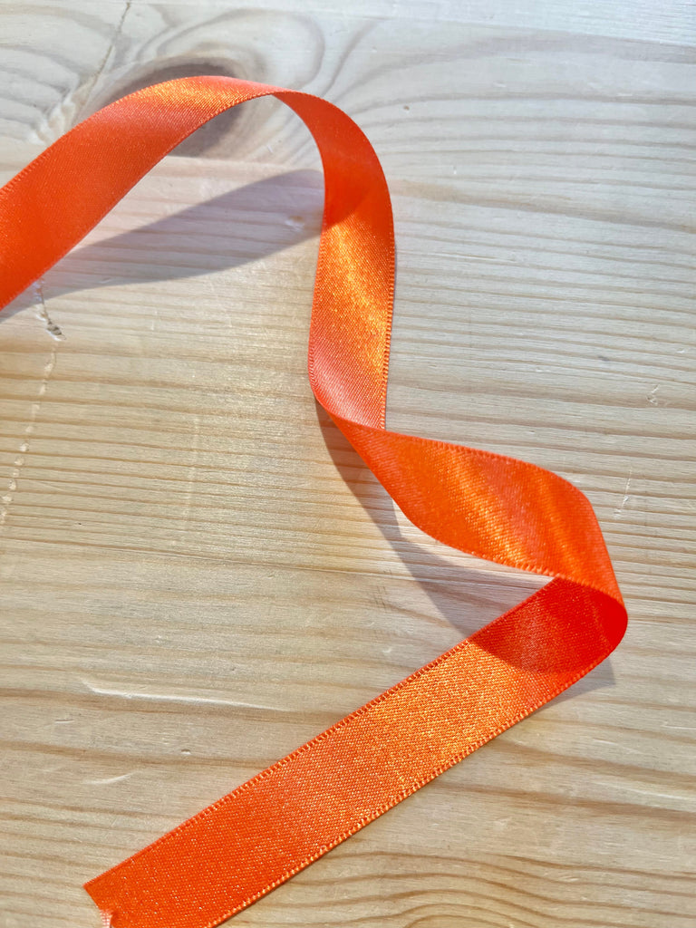 Berisfords Ribbon and Trims Double Faced Polyester Satin Ribbon - Flame - 15mm - 677