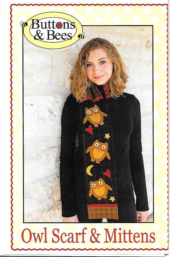 Buttons & Bees Accessory Patterns Owl Scarf & Mittens - Buttons & Bees