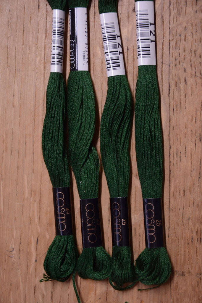 Cosmo Lecien Thread Lecien Cosmo Embroidery Thread 121 Dark Artichoke Green