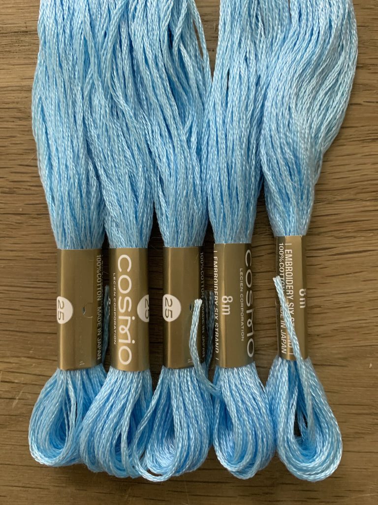 Cosmo Lecien Thread Lecien Cosmo Embroidery Thread 412 Light Sky Blue
