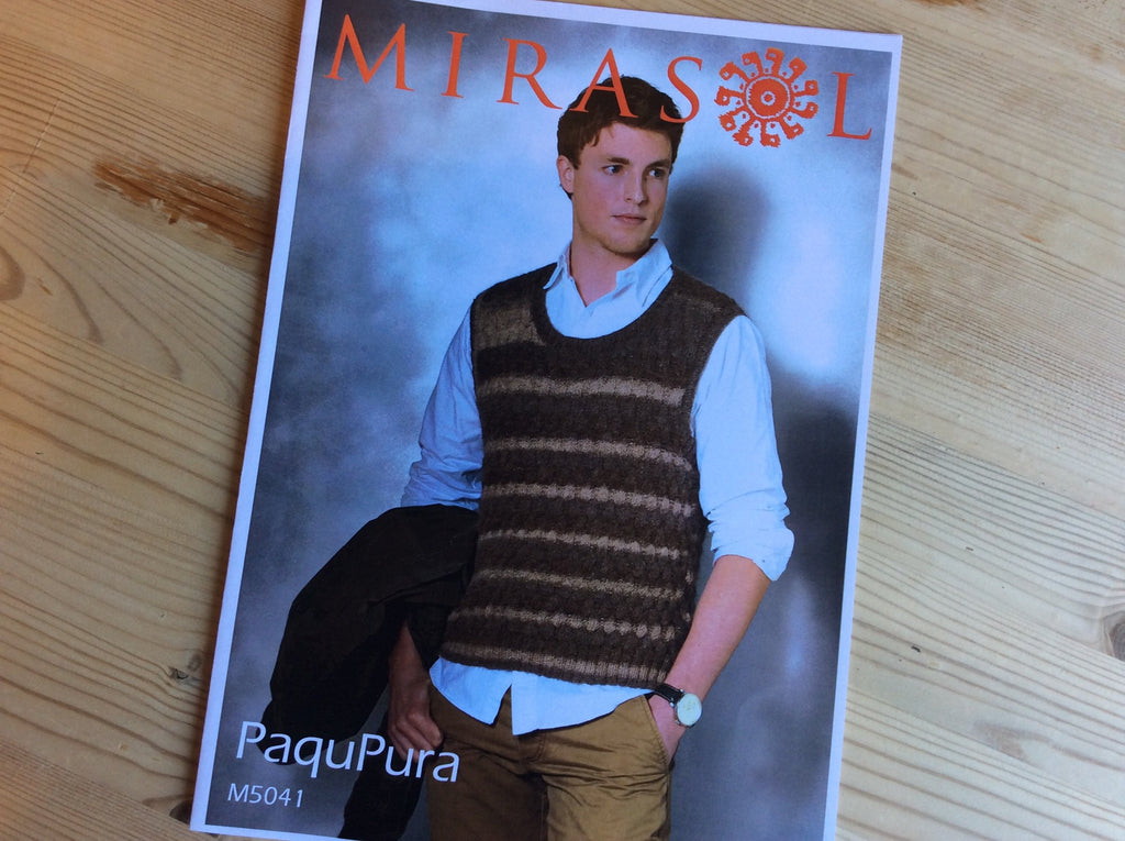 Designer Yarns Knitting Patterns Men’s Knitted Vest Pattern by Mirasol for PaquPura