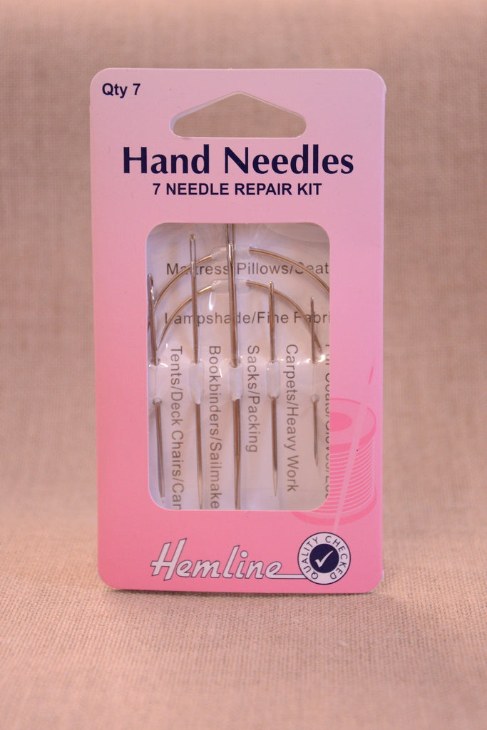 Hemline Needles and Pins Hand Needles - 7 Needle Repair Kit
