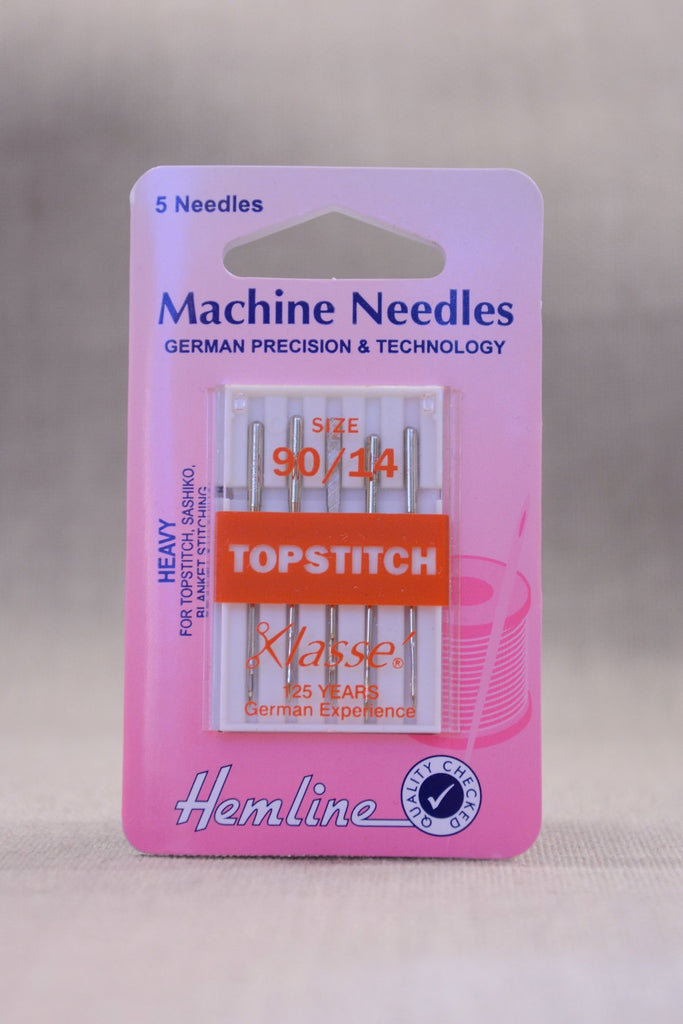 Hemline Needles and Pins Topstitch Machine Needles - Heavy - 90/14