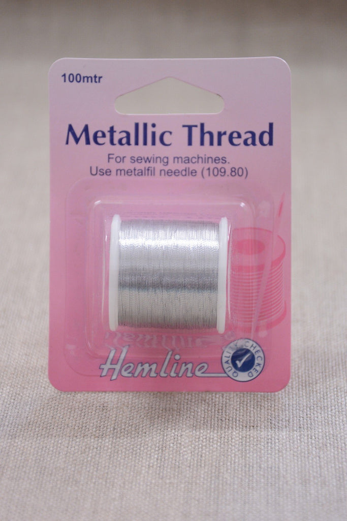 Hemline Thread Metallic Thread - Silver