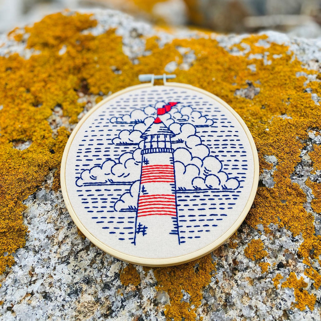 Hook, Line & Tinker Kits Lighthouse Embroidery Kit - Hook, Line & Tinker