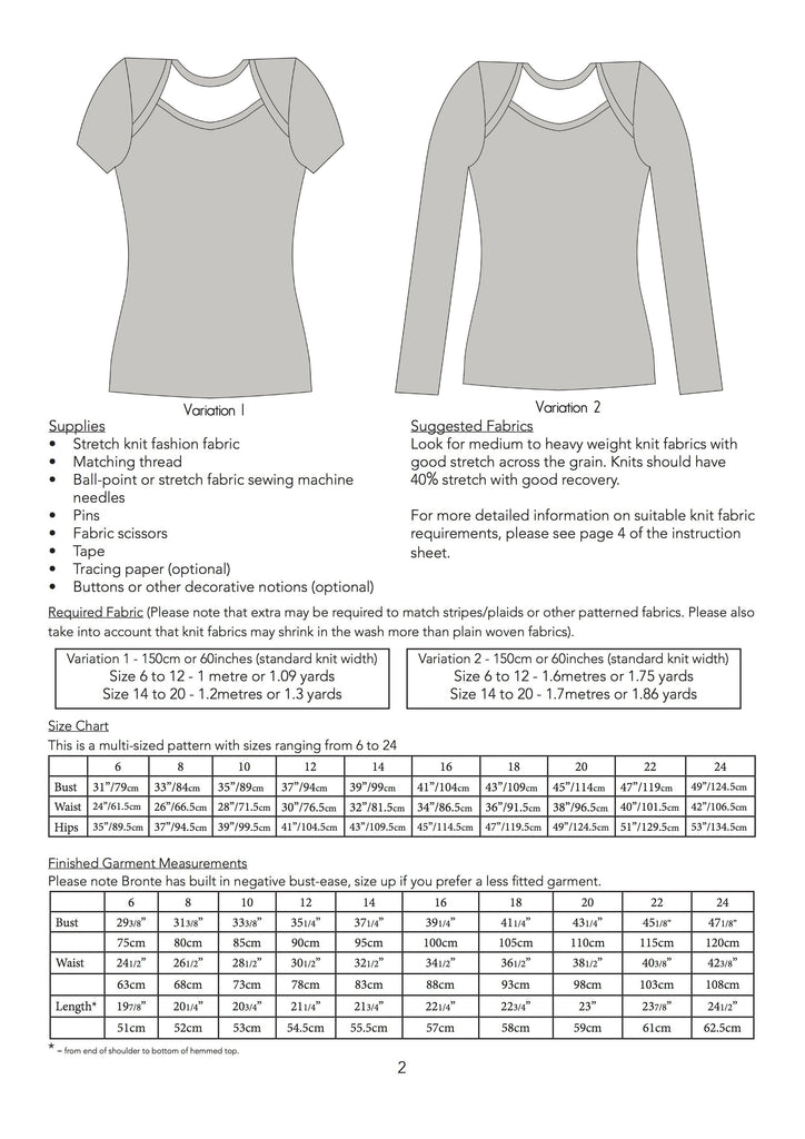 Jennifer Lauren Handmade Dress Patterns The Bronte Top - Jennifer Lauren Handmade - Digital PDF Download Pattern