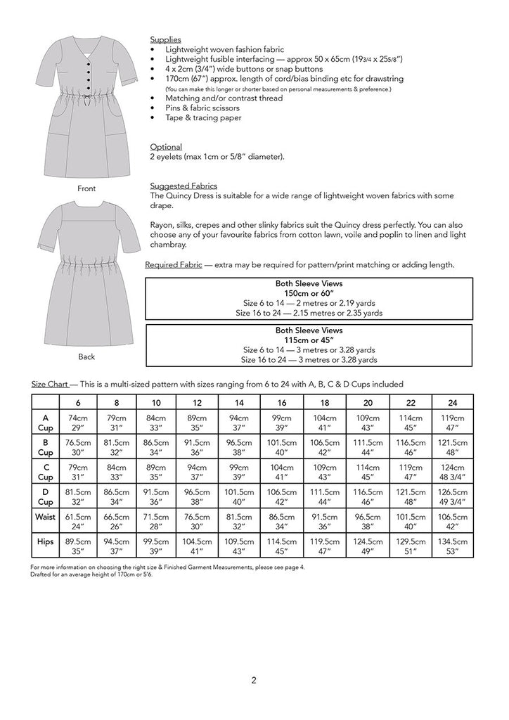 Jennifer Lauren Handmade Dress Patterns The Quincy Dress - Jennifer Lauren Handmade - Digital PDF Download Pattern