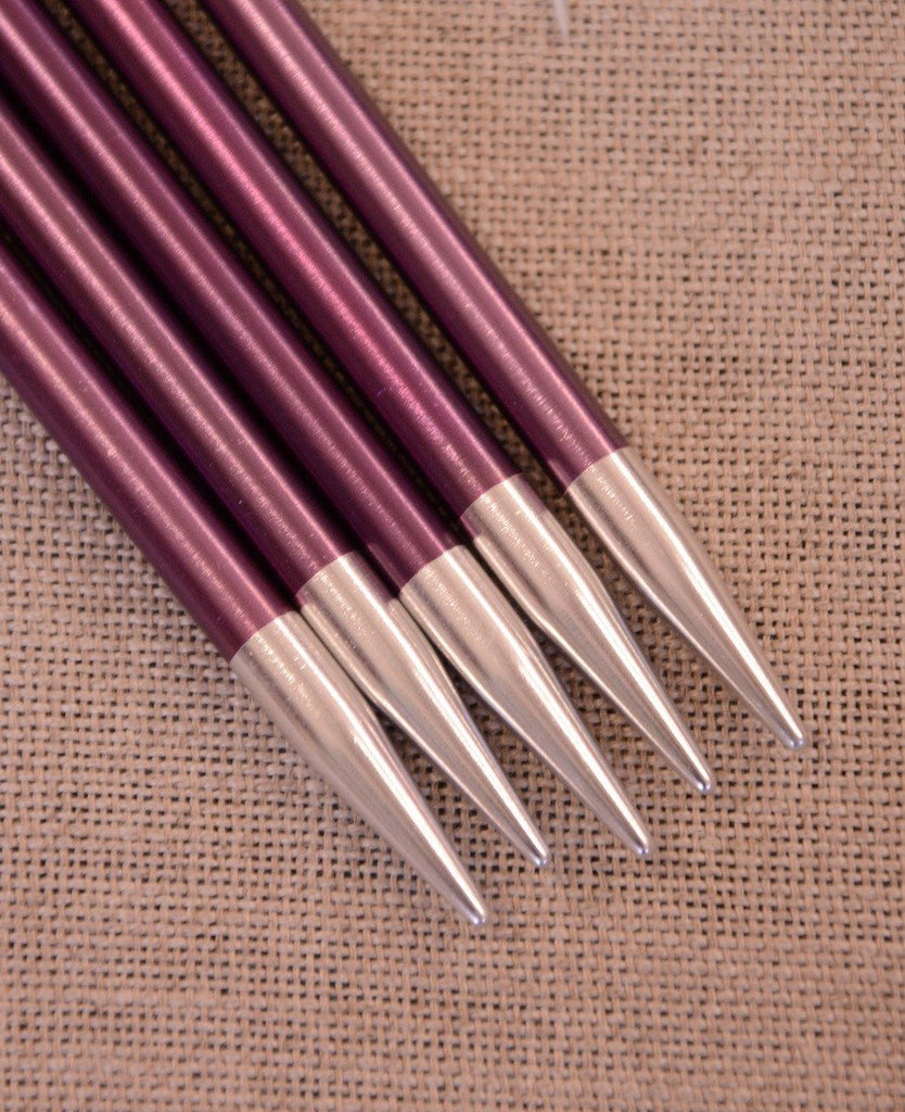 Knitpro Knitting Needles 6.00mm 20cm - Zing Double Pointed Needles - set of five