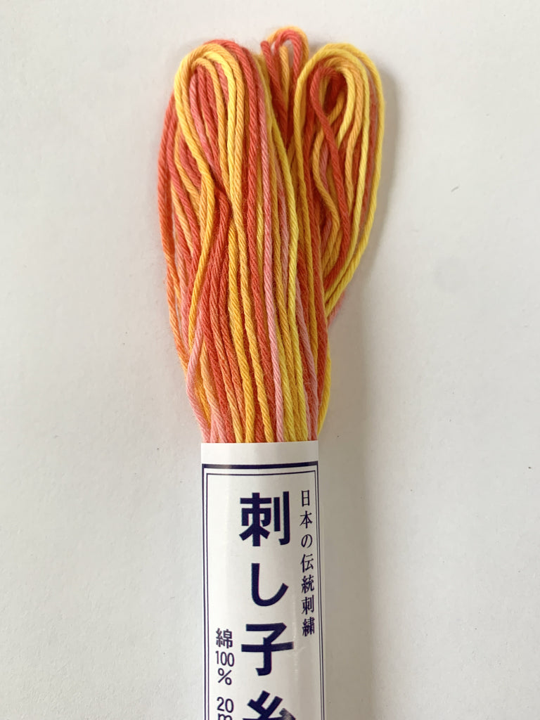 Olympus Thread Manufacturing Co. Thread Sashiko Thread - Variegated Orange