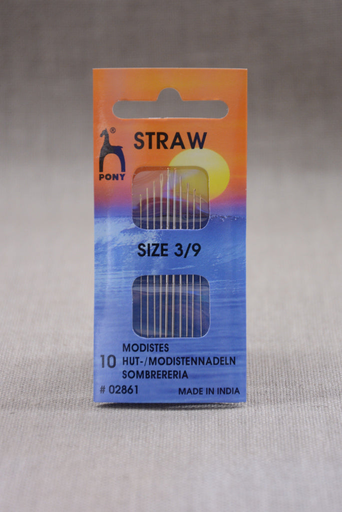 Pony Needles and Pins Pony Straw Needles Size 3/9 - 10 pack