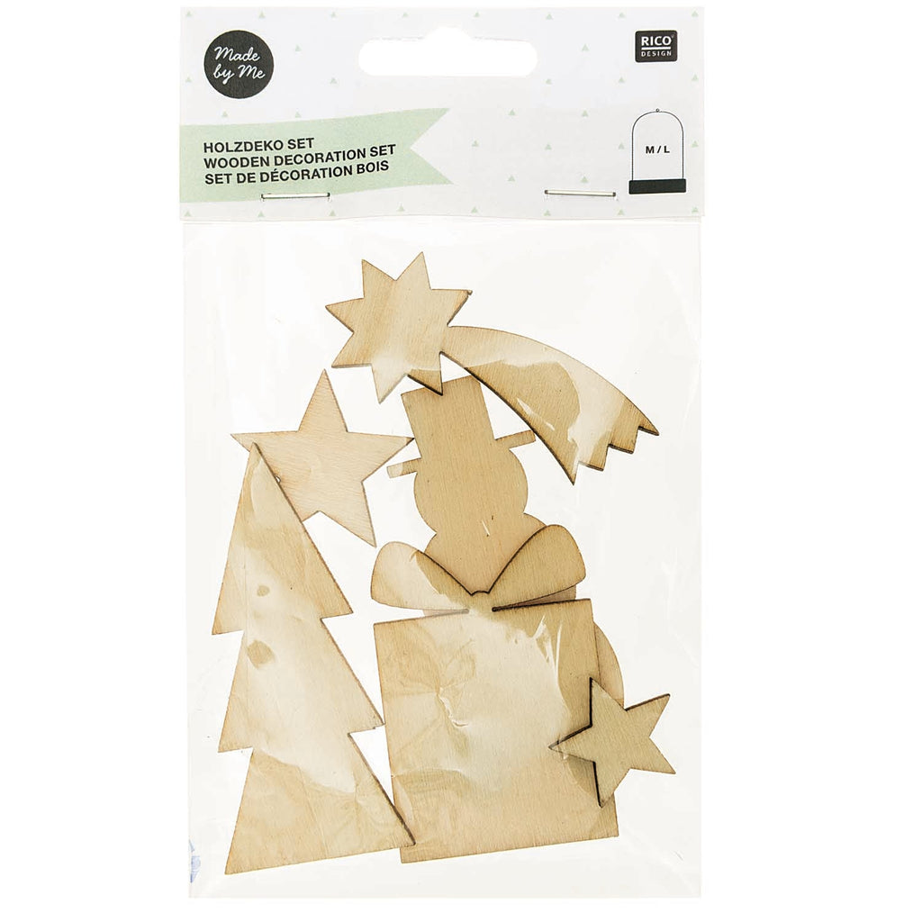 Rico Craft Supplies Christmas Mix Mini Wooden Cut Outs - Rico