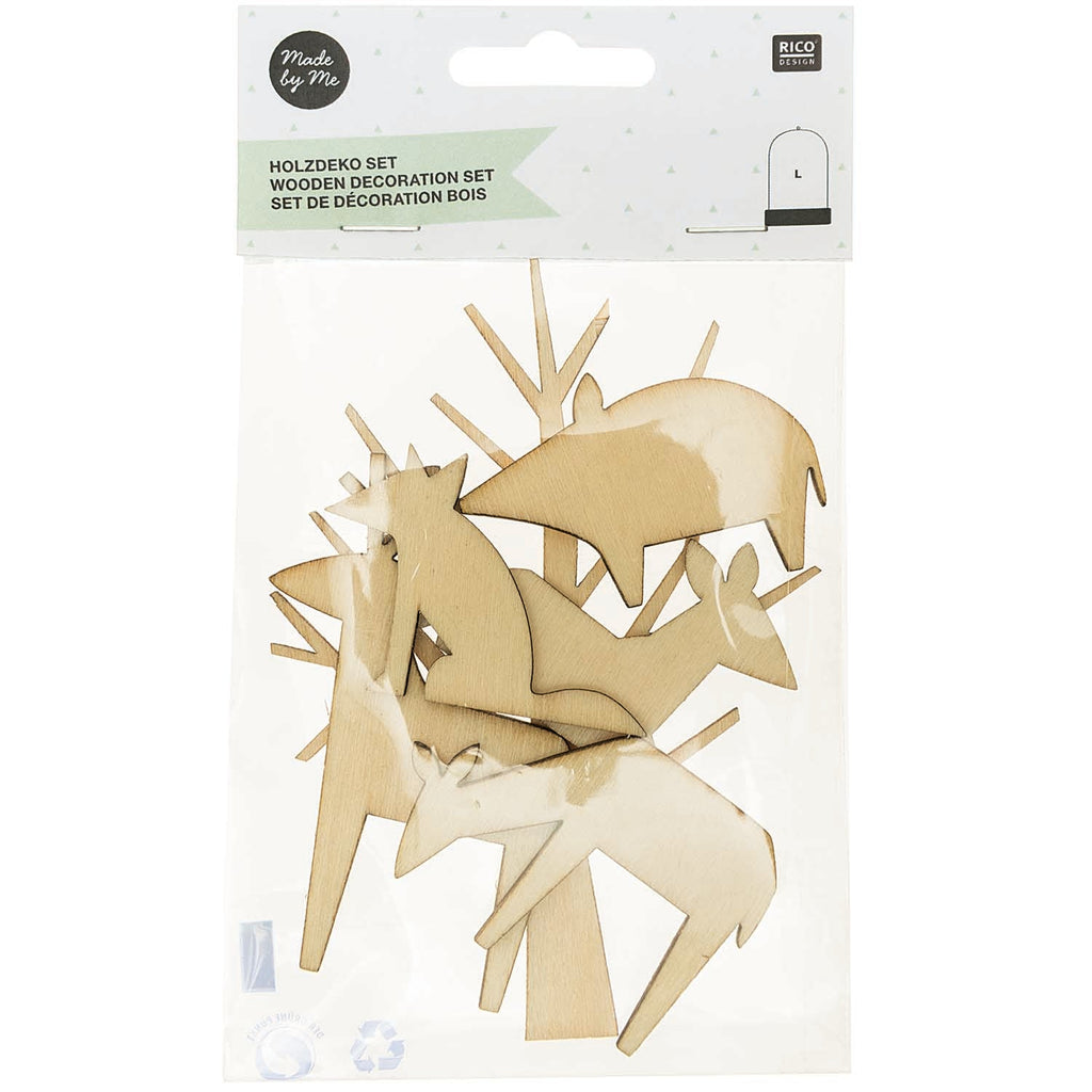 Rico Craft Supplies Forest Animals Mini Wooden Cut Outs - Rico