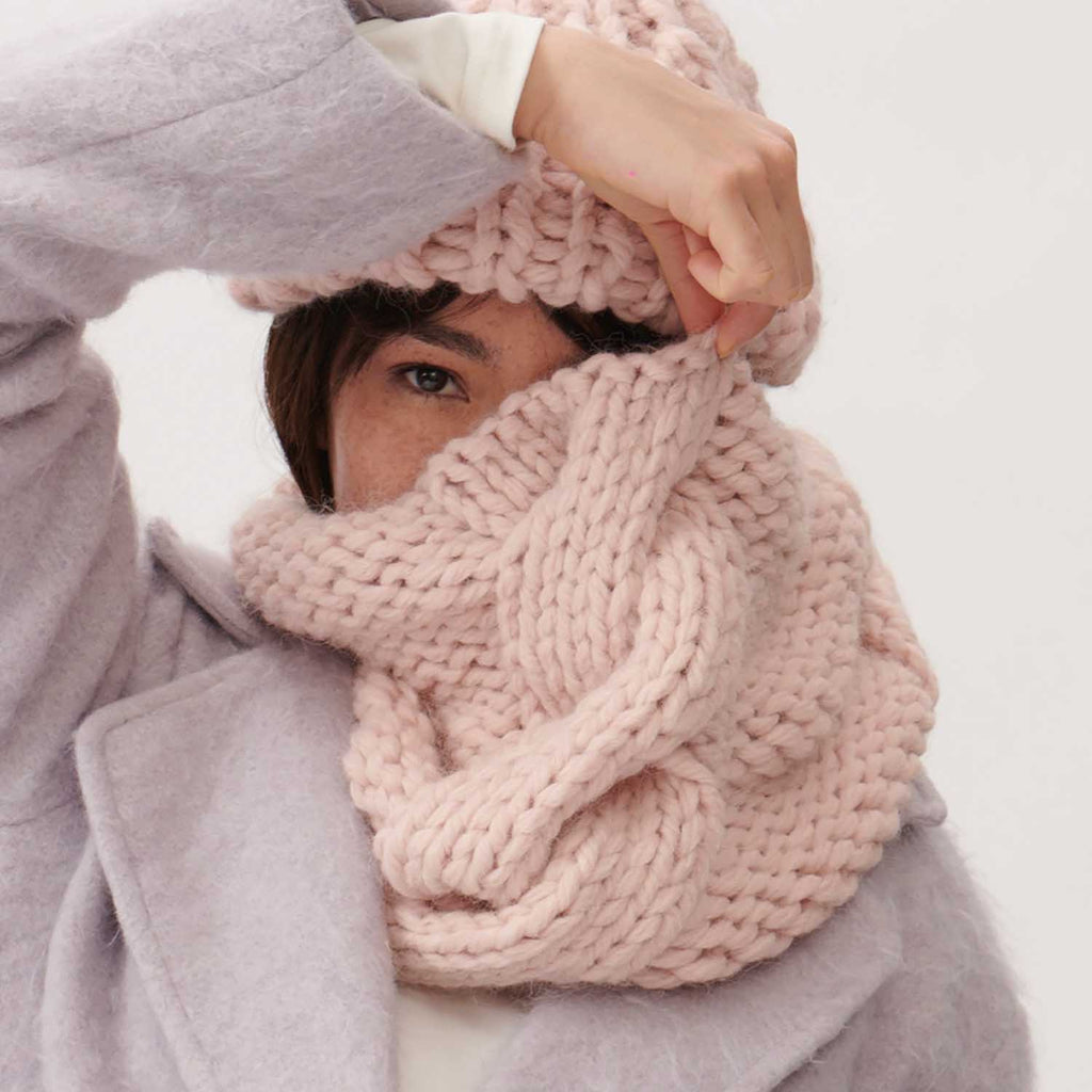 Rico Knitting Patterns Cosy Up! Hat and Snood Knitting Pattern by Rico Design