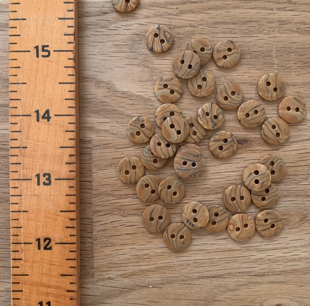 Stephanoise Buttons Faux Wooden Button - 13mm