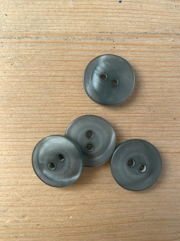 Stephanoise Buttons Grey Blue Ripple Button - 18mm