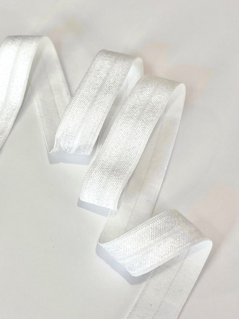 Stephanoise Ribbon and Trims Fold Over Elastic (FOE) - Off White - 16mm