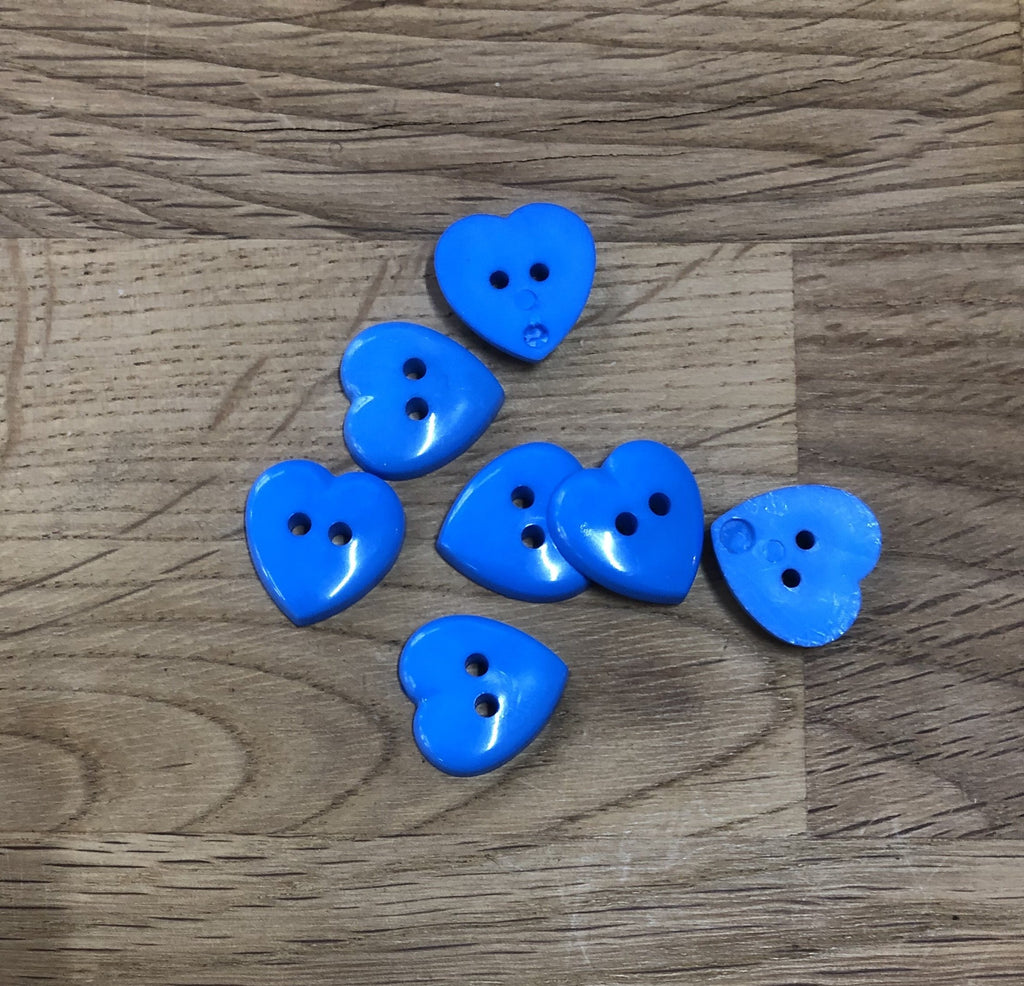 The Button Company Buttons Heart Button - 15mm - Blue