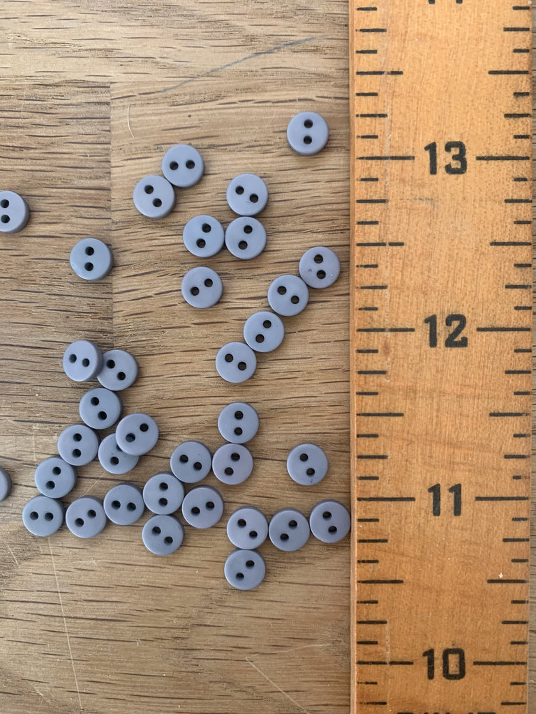 The Button Company Buttons Teeny tiny Sea Blue Buttons 7mm
