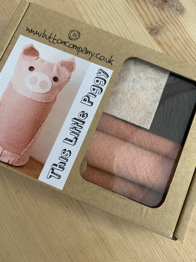 The Button Company Kits This Little Piggy Felt Sewing Kit