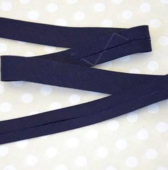 The Eternal Maker Ribbon and Trims Bias Binding Solid Navy - 13mm