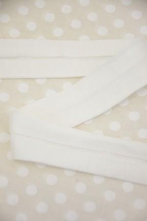 The Eternal Maker Ribbon and Trims Jersey Binding (Viscose) - 20mm - Ivory 51 - by the 50cm