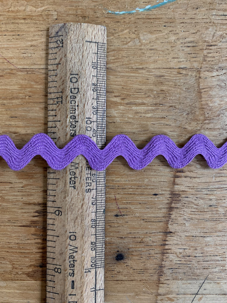 The Eternal Maker Ribbon and Trims Ric Rac - 10mm - Lavender