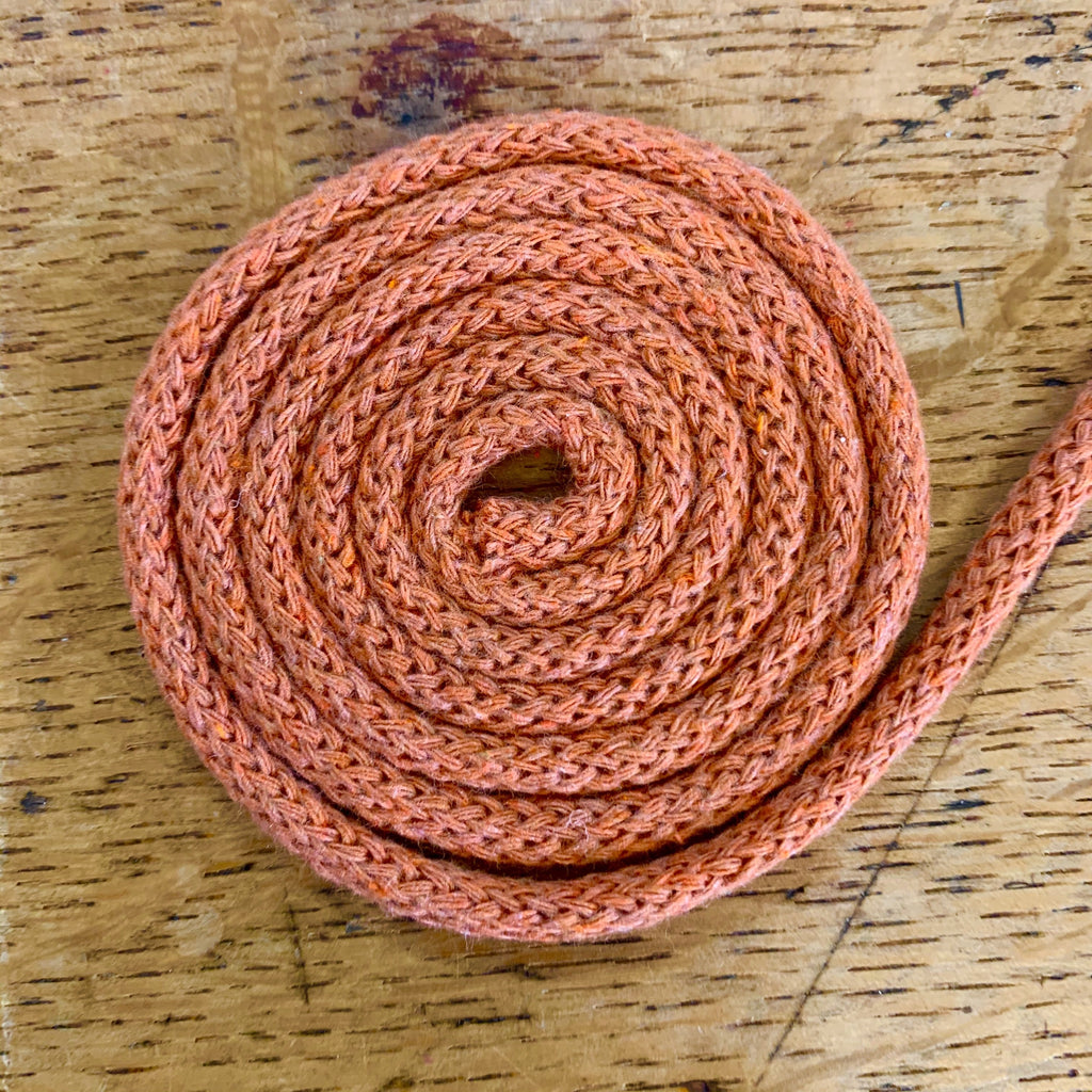 The Eternal Maker Ribbon and Trims Rust - 5mm Recycled Cotton Drawstring Cord