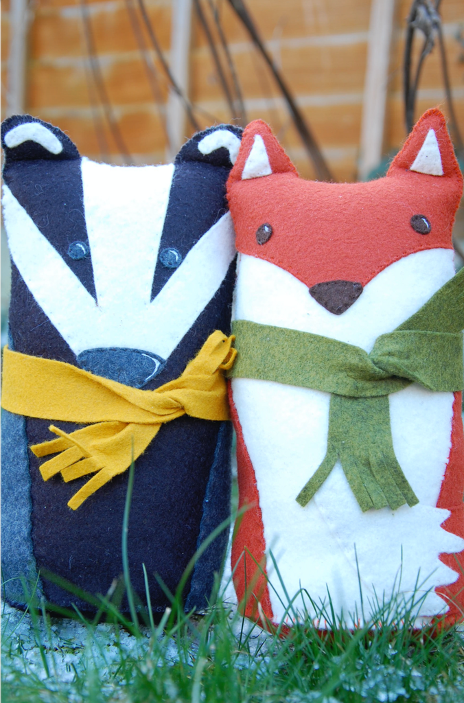 The Eternal Maker Toy Patterns Badger and Fox Felt Digital Sewing Pattern