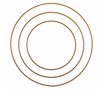 Trimits Craft Supplies Metal Ring Set of 3: 15cm - 20cm - 25cm Gold