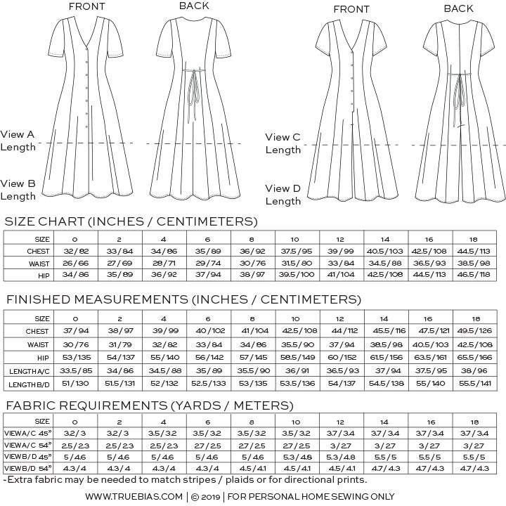 True Bias Dress Patterns Shelby Dress & Romper - True Bias Patterns