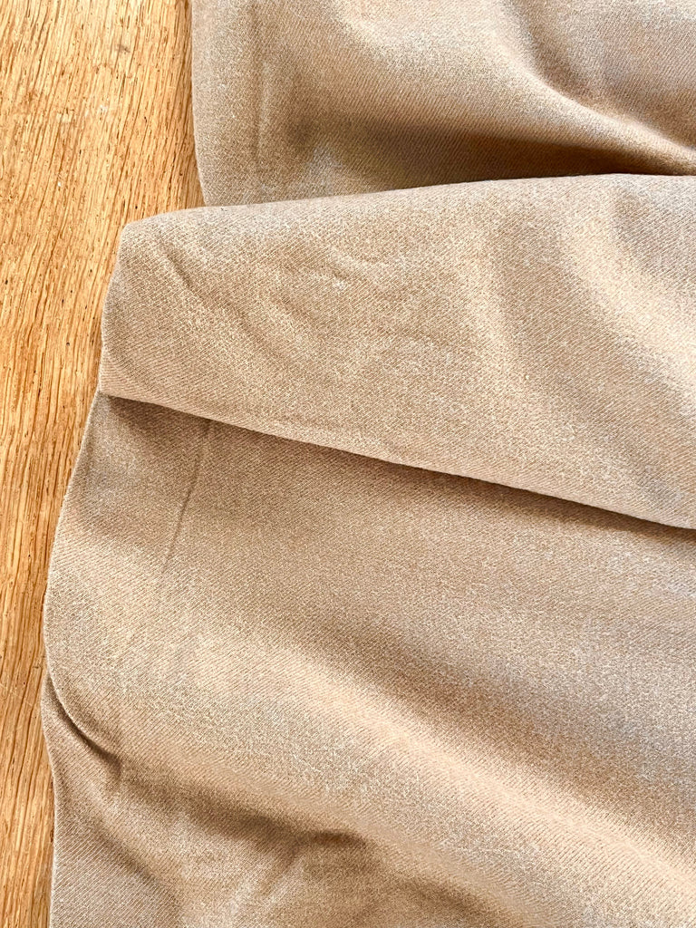 Unbranded Fabric Camel Wool Blend Twill