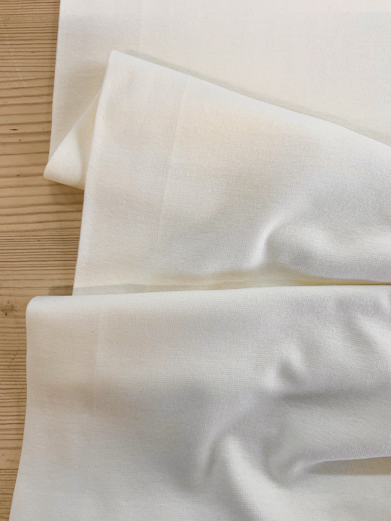 Unbranded Fabric Organic Tubular Rib Knit - Cream