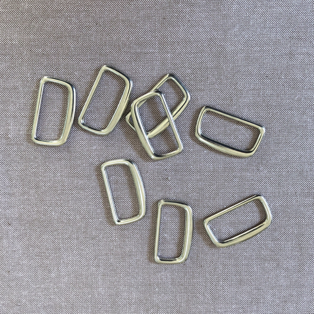 Unbranded Metal Hardware Rectangular D-Ring - Silver - 25mm