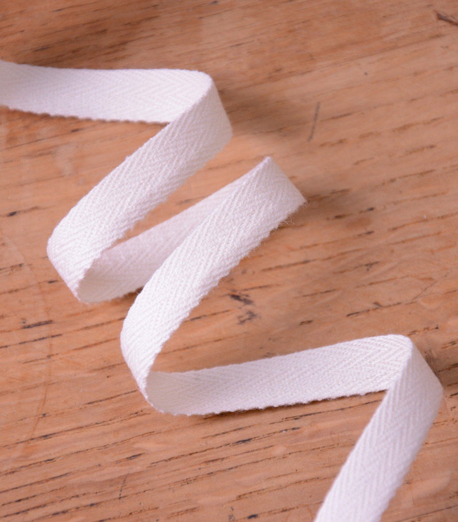 Unbranded Ribbon and Trims Cotton Twill Tape - 11mm - Ivory