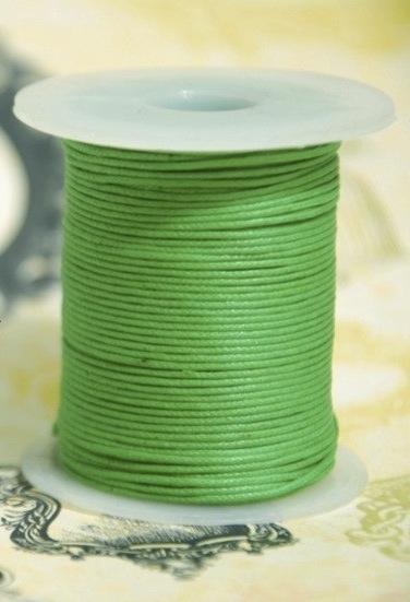Unbranded Ribbon and Trims Waxed Cotton Cord - Green