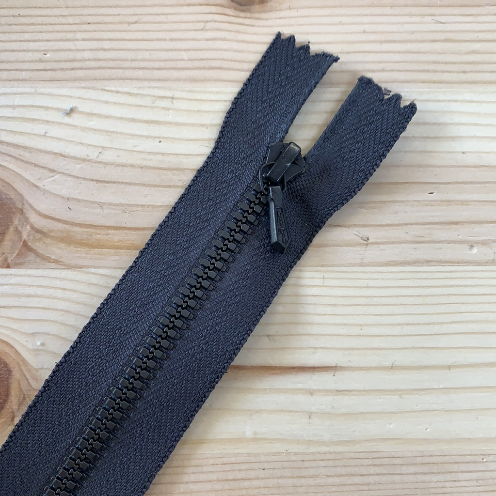Unbranded Zippers Charcoal - Trouser Zipper - 15cm