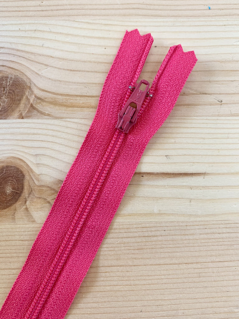 Unbranded Zippers Standard Zip - 18cm - Hot Pink