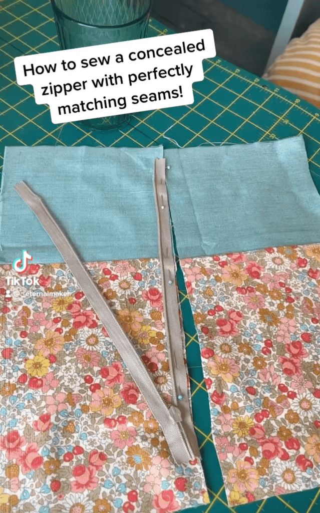 Quick Video Tips - Sew A Concealed Zip with a Perfect Seam - The Eternal Maker