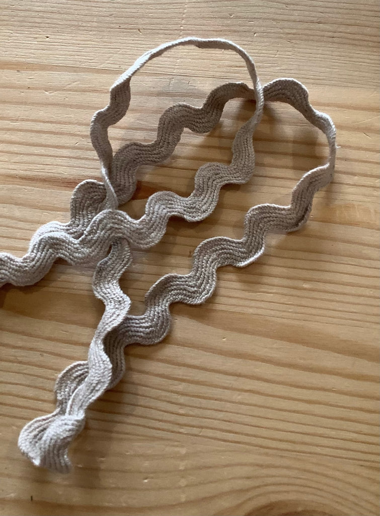 100% Cotton Ric Rac - 10mm - Taupe - The Eternal Maker - UK Fabric Shop