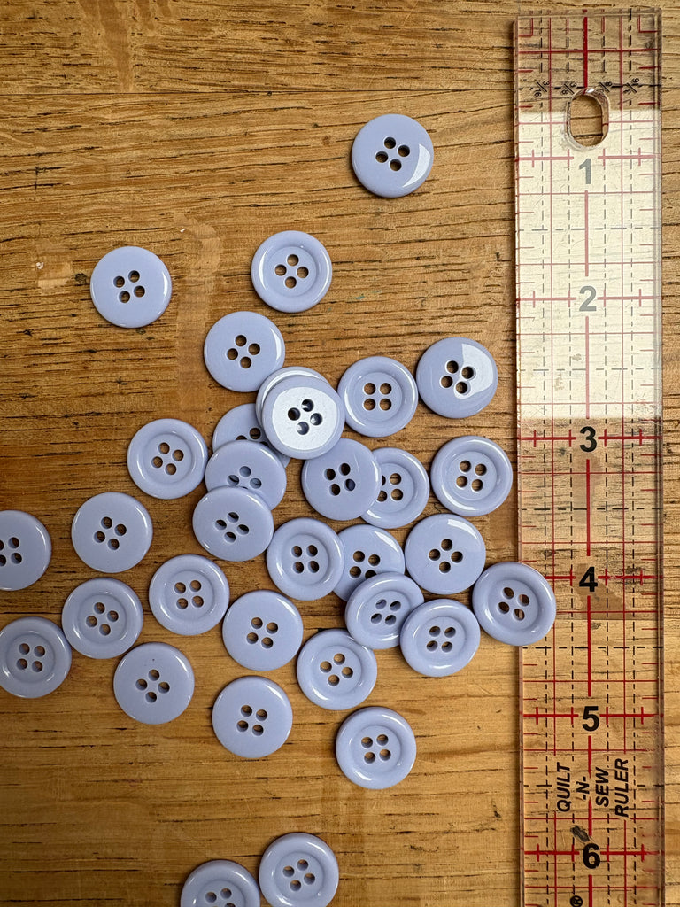 4 Hole Ring Edge Wedgewood Buttons - 15mm