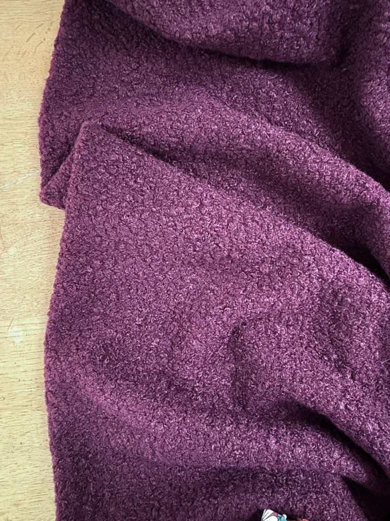 Aubergine - Boucle - The Eternal Maker - UK Fabric Shop