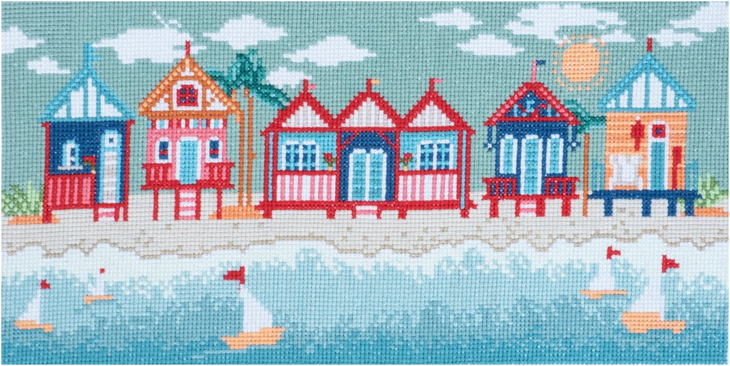 Beach Huts - Cross-Stitch Kit - Trimits - The Eternal Maker - UK Fabric Shop