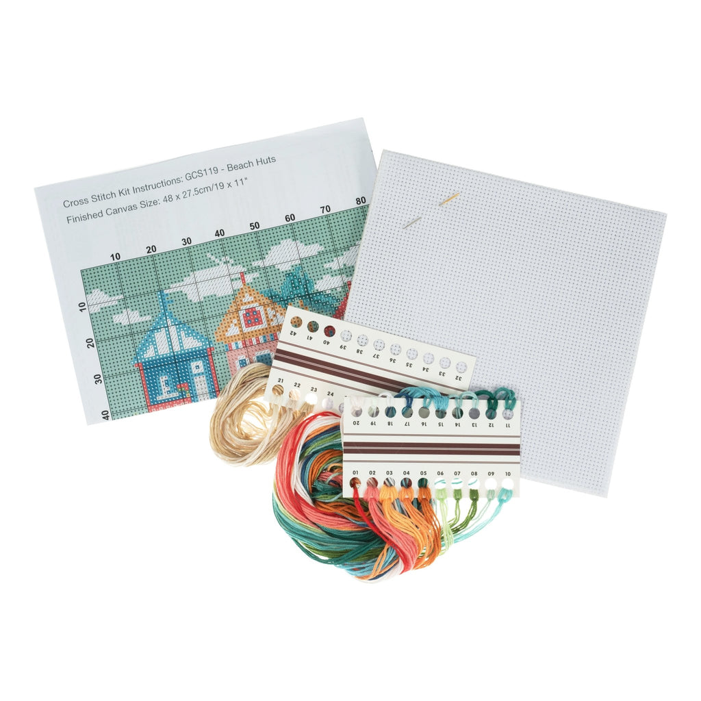 Beach Huts - Cross-Stitch Kit - Trimits - The Eternal Maker - UK Fabric Shop