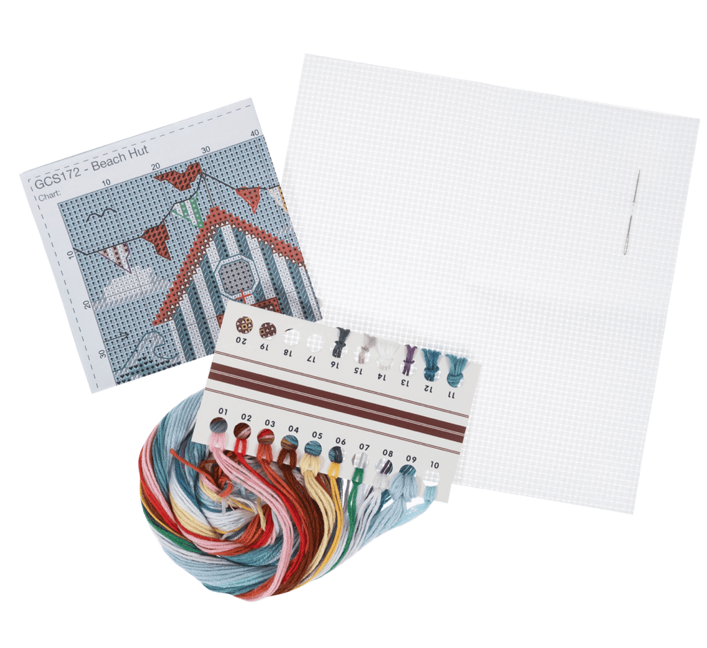 Beach Huts - Mini Counted Cross - Stitch Kit - Trimits - The Eternal Maker - UK Fabric Shop