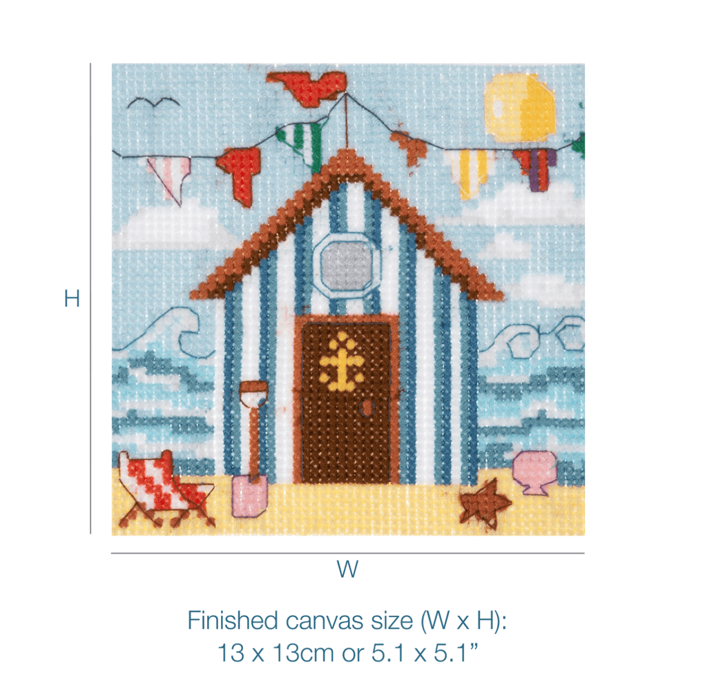Beach Huts - Mini Counted Cross - Stitch Kit - Trimits - The Eternal Maker - UK Fabric Shop