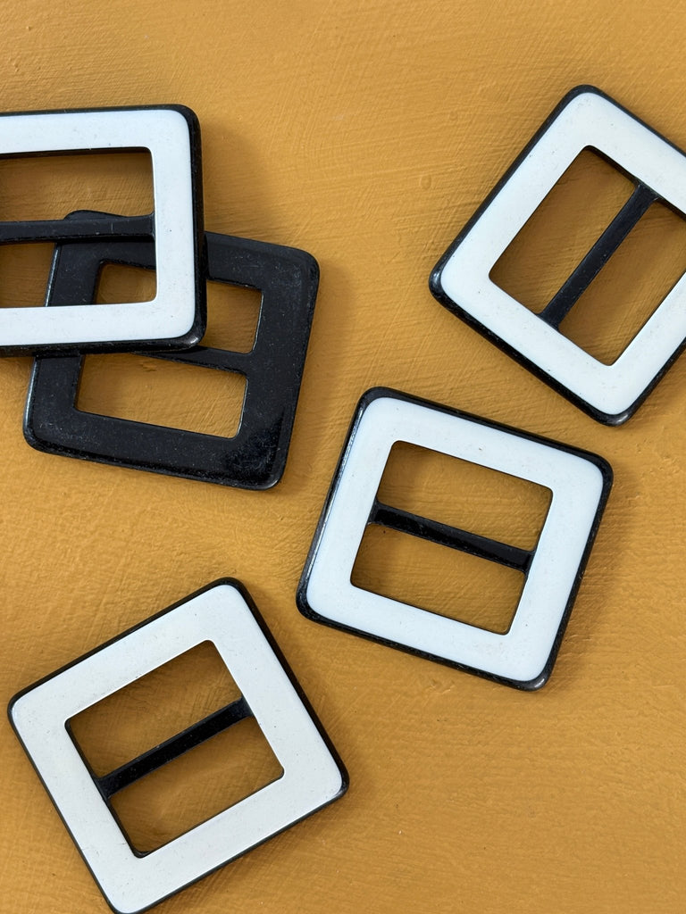 Black Ivory Layered Buckle - 30mm - The Eternal Maker - UK Fabric Shop