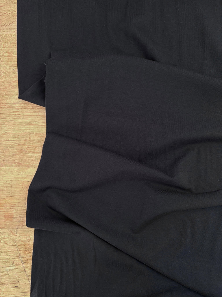 Black - Organic Jersey Knit - The Eternal Maker - UK Fabric Shop