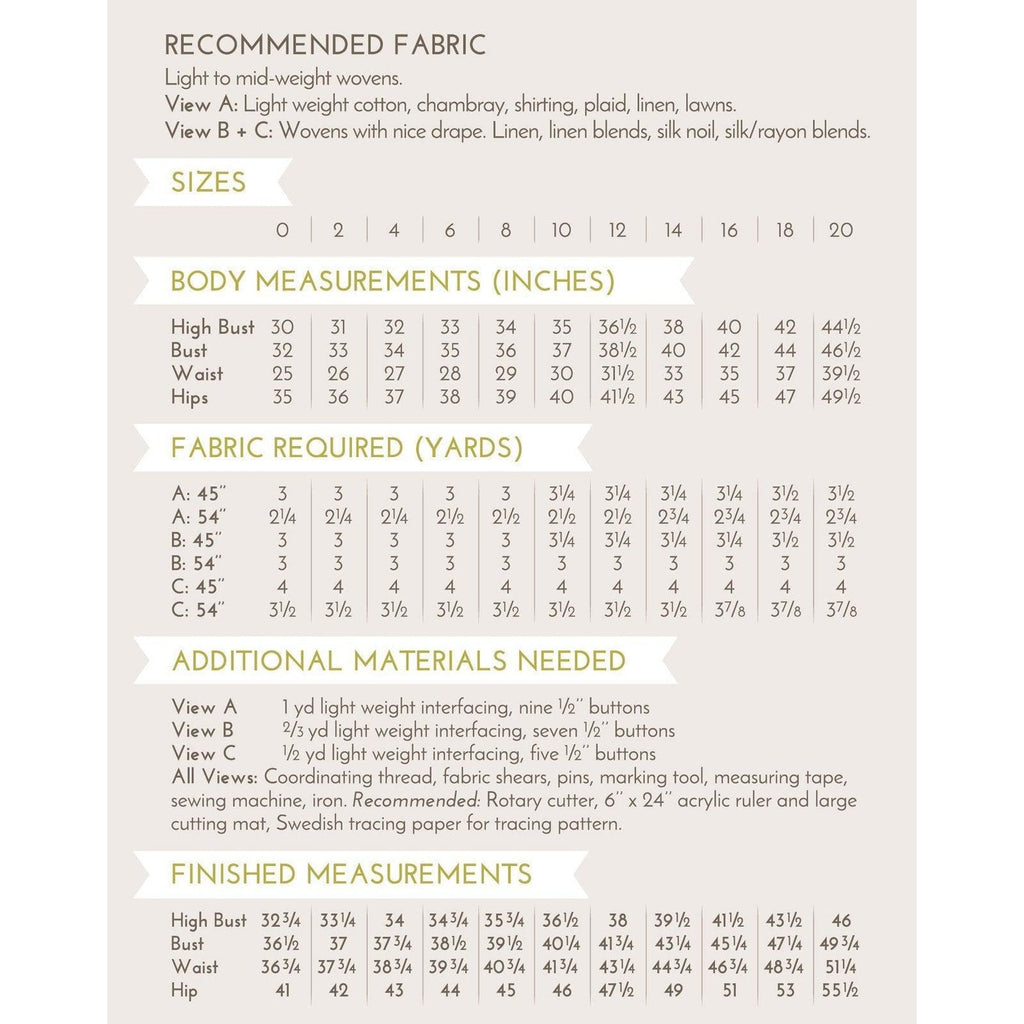 Brome - Dress, Shirt & Maxi - Paper Sewing Pattern - The Eternal Maker - UK Fabric Shop